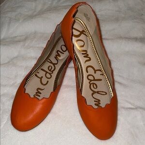 Sam Edelman Orange Flats Timeless Style